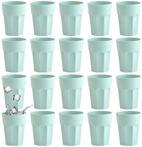 Engelland Becher Kunststoffbecher in modernen Pastellfarben, 250 ml, Mehrweg, 20-tlg, Kunststoff, spülmaschinengeeignet, bruchfest, wiederverwendbar, 250 ml, 0,25 Liter