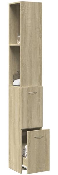 Badschrank Sonoma-Eiche 25x26,5x170 cm Holzwerkstoff