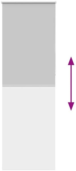 vidaXL Verdunkelungsrollo Hellgrau 80x230 cm Stoffbreite 75,7 cm 4011462 Bild 9