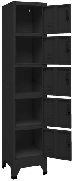 vidaXL Schließfachschrank Schwarz 38 x 40 x 180 cm Stahl [339790] Bild 5