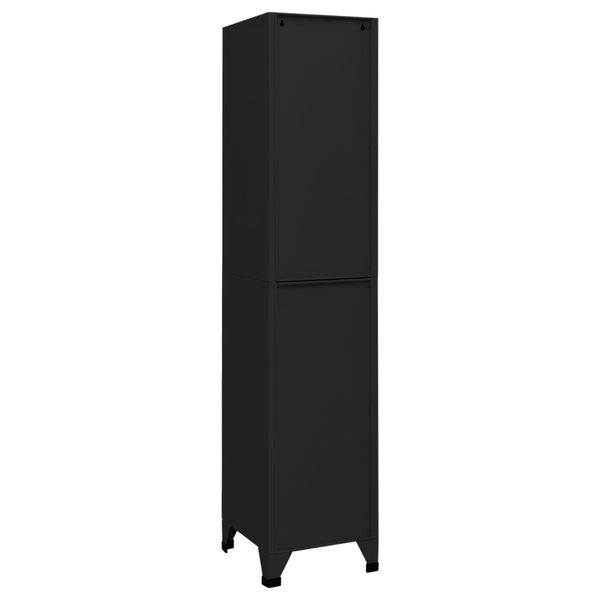 vidaXL Schließfachschrank Schwarz 38 x 40 x 180 cm Stahl [339790] Bild 4