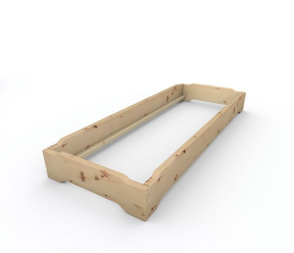 Stapelbett Holzbett (Zirbe) "Gäste-Edi" 70 x 200 cm 23 cm Zirbenbett Gästebett