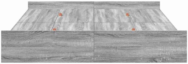 vidaXL Aufbewahrungsbettgestell Graues Sonoma 160 x 200 cm 3335282 Bild 6