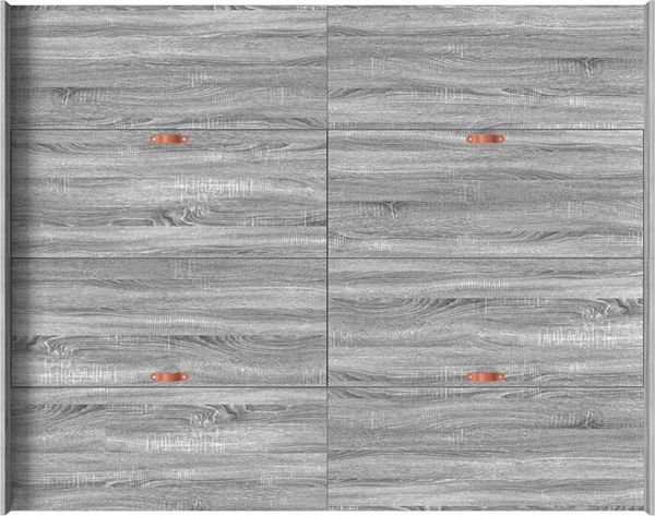 vidaXL Aufbewahrungsbettgestell Graues Sonoma 160 x 200 cm 3335282 Bild 8