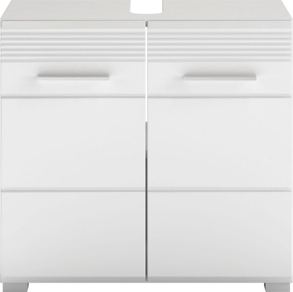 INOSIGN Waschbeckenunterschrank Malmö, Breite 60 cm, 2 Tür, 2 Fächer, mit Siphonausschnitt, MDF-Front in verschiedenen Farben erhältlich, Badmöbel, Badschrank, Kommode, Bad