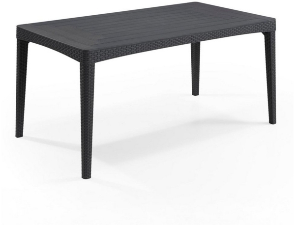 Allibert Girona Tisch Anthrazit - wetterfest, Garten, Outdoor