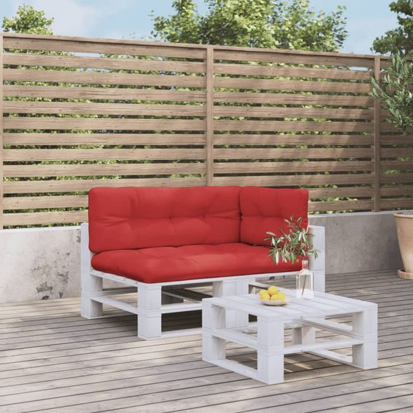 vidaXL Palettenkissen 3-tlg. Rot Stoff 3217126
