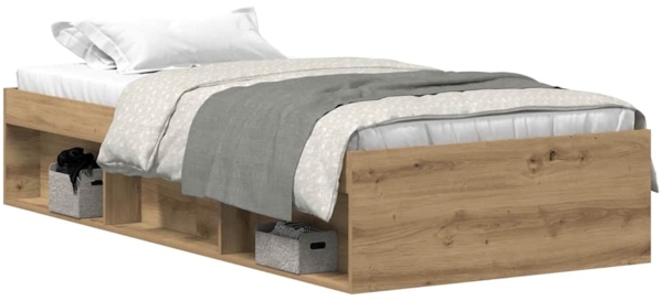 vidaXL Bettgestell ohne Matratze Artisan-Eiche 75x190 cm Holzwerkstoff 3329310