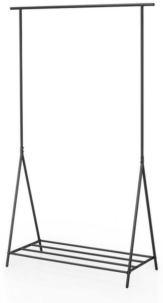 HomeGuru Kleiderständer Kleiderständer Weiß 100 x 40 x 160 cm, Metall mit Schuhablage, bis 20kg