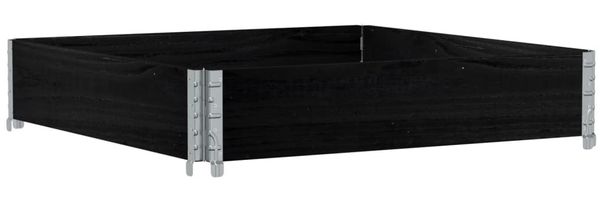 vidaXL Pflanzkasten Schwarz 100x100 cm Massivholz Kiefer 3295396
