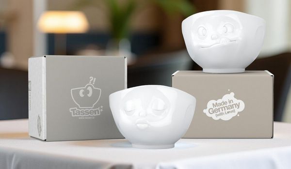 FIFTYEIGHT PRODUCTS Müslischale Schalen-Sets 2-tlg. je 500 ml, Salatschalen Suppenschalen, Hartporzellan Hotelqualität, spülmaschinenfest und mikrowellengeeignet, (Kombi-Set, 2-tlg), 100% Made in Germany
