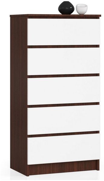 Raumhirsch Furniture Kommode mit 5 Schubladen 60 cm breit Holz Schrank, Highboard / Kommode 60 cm, Sideboard Organizer für jeden Raum