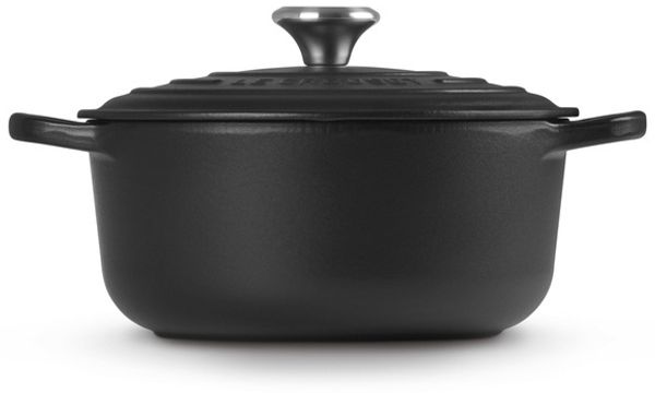 Le Creuset Signature Gusseisen-Bräter mit Deckel, Für alle Herdarten und Induktion geeignet, Rund, Schwarz, 20,0 cm, 2.4 Bild 4
