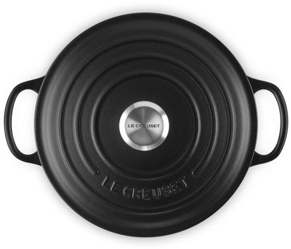 Le Creuset Signature Gusseisen-Bräter mit Deckel, Für alle Herdarten und Induktion geeignet, Rund, Schwarz, 20,0 cm, 2.4 Bild 6