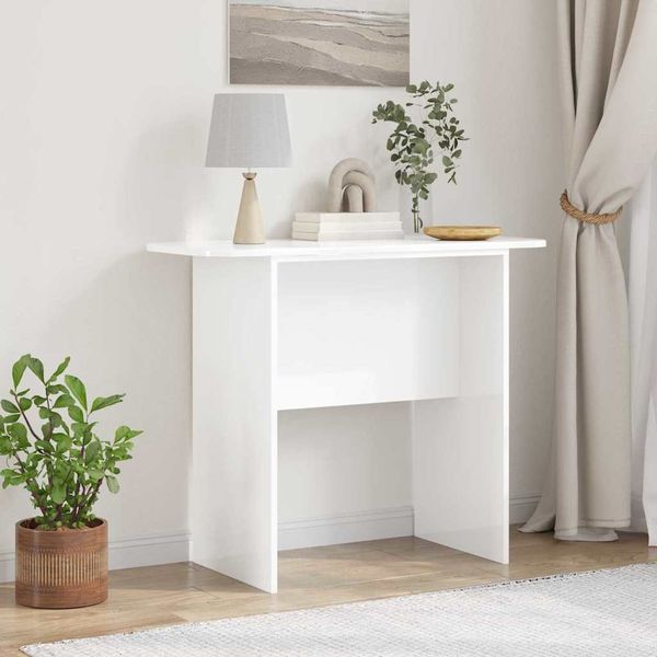 vidaXL Konsolentisch Hochglanz Weiß 93 x 40 x 75 cm Holzwerkstoff 891154