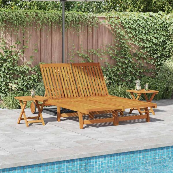 vidaXL Sonnenliege Braun Massivholz Akazie 3407698