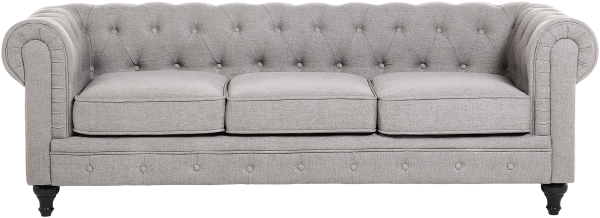 3-Sitzer Sofa Polsterbezug hellgrau CHESTERFIELD