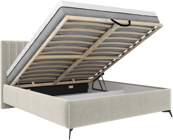Polsterbett Manako mit Bettkasten und Kopfteil (Farbe: Fresh 01, Größe: 120x200) Bild 3