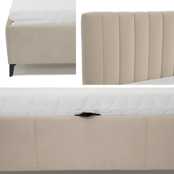 Polsterbett Manako mit Bettkasten und Kopfteil (Farbe: Fresh 01, Größe: 120x200) Bild 4