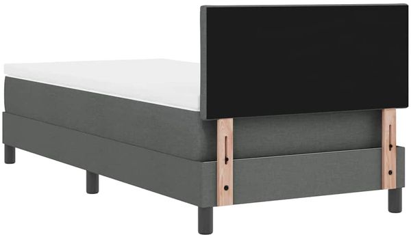 vidaXL Boxspringbett mit Kopfteil Dunkelgrau 90 x 200 cm Stoff 3338735 Bild 9