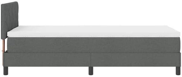 vidaXL Boxspringbett mit Kopfteil Dunkelgrau 90 x 200 cm Stoff 3338735 Bild 8