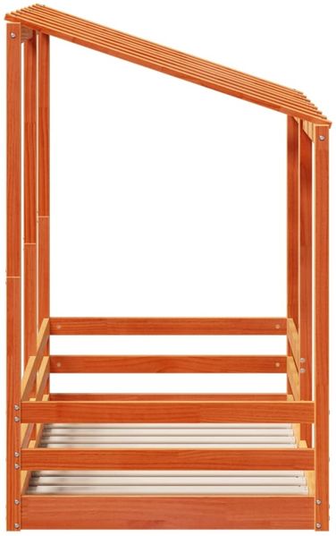 vidaXL Kinderbett mit Dach Wachsbraun 80x160 cm Massivholz Kiefer 847014 Bild 5