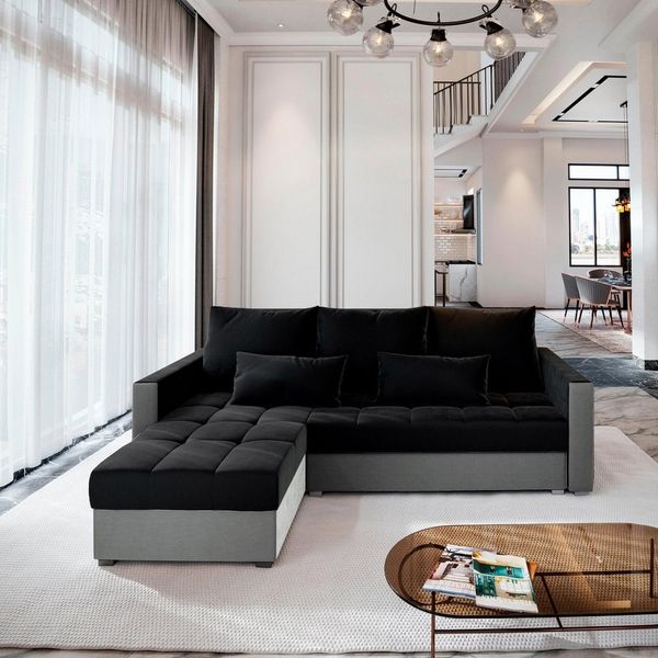 Masseno Ecksofa KOS PIK mit Schlaffunktion L-Form, Sofa mit Bettkasten
