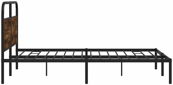vidaXL Bettgestell ohne Matratze 150x200 cm Räuchereiche Holzwerkstoff 4100211 Bild 6