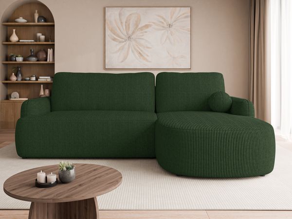 Ecksofa Loridu Cord (Farbe: Poso 14, Seite: Rechts)