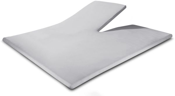 Sleeptime 'Splitttopper' Spannbettlaken für Topper, atmungsaktiv und hautfreundlich, Jersey-Baumwolle, Grau, 160x220 cm