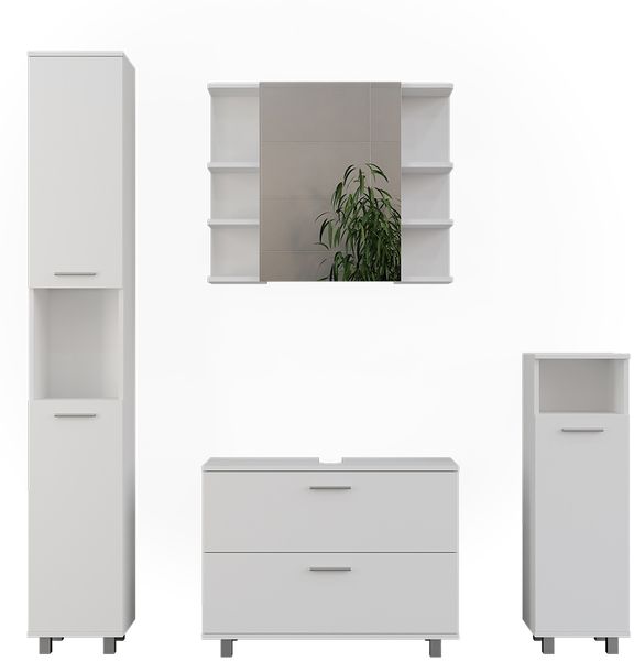 Badmöbel-Set Ilias Weiß 4 Teile Vicco