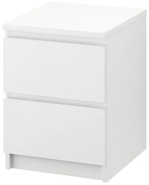 Sarcia. eu Schubkastenkommode MALM Kommode, 2 Schubladen 40x55 cm Weiß Bild 4