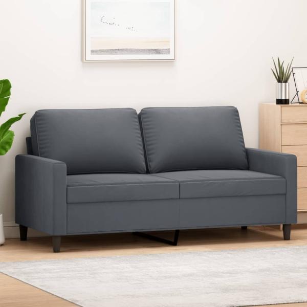 vidaXL 2-Sitzer-Sofa Dunkelgrau 140 cm Samt 359200