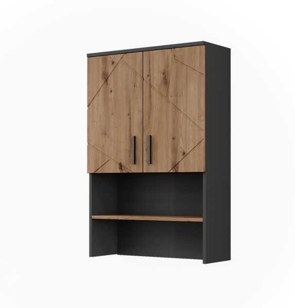 Aufbau für Waschmaschinenschrank Irma Anthrazit/Artisan 68 x 103.5 cm mit 2 Türen Vicco