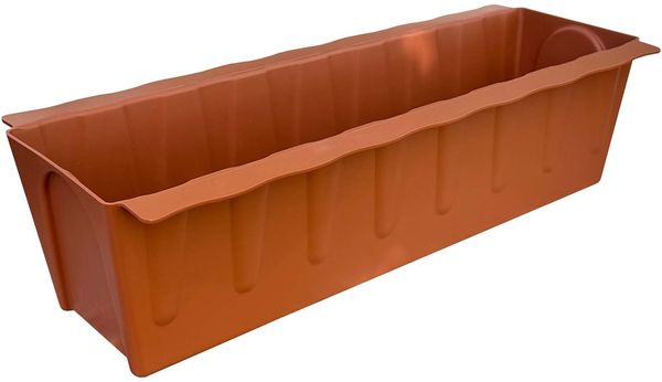 BURI 10 Euro-Paletten Blumenkästen-Einsätze inkl. Bewässerungsmatte | 37,3cm Terrakotta | Pflanzkasten für Europalette Palette | Balkonkasten | Blumentopf | aus stabilen Kunststoff | Made in Germany Bild 2