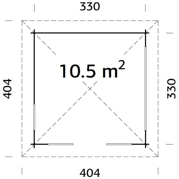 Palmako Holz-Pavillon Julie 330x330 cm inklusiveFußboden Holzpavillon 4743142052693 Bild 2