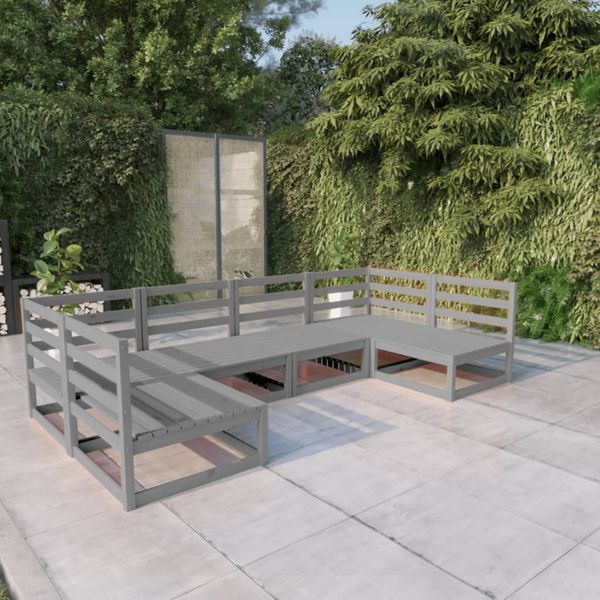 vidaXL 6-tlg. Garten-Lounge-Set Massivholz Kiefer 3076121