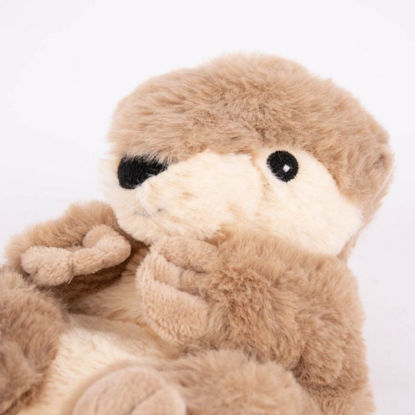 Warmies® Dekokissen Warmies Mini Wärmestofftier Otter braun beige schwarz Hirse-Lavendel