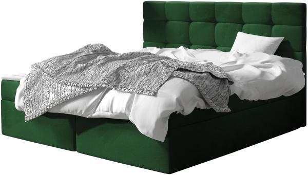 Boxspringbett Gazel, Grün, 140x200 cm