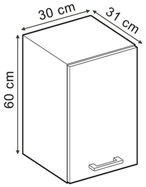 Hängeschrank R-Line Anthrazit Landhaus 30 cm Vicco Bild 2