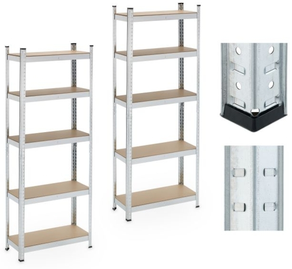 Schwerlastregal 2er Set 5 Ebenen 10047788