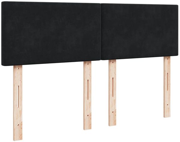 vidaXL Boxspringbett mit Matratze Schwarz 140x190 cm Samt 3286302 Bild 8