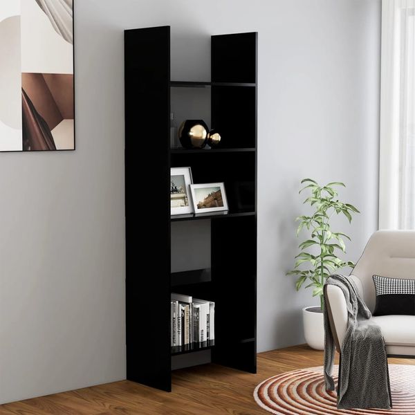 vidaXL Bücherregal Schwarz 60 x 35 x 180 cm Spanplatte [803408]