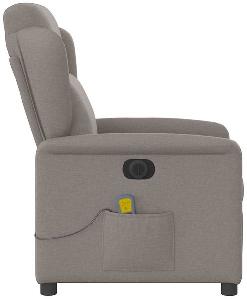vidaXL Massagesessel Elektrisch Taupe Stoff 3303131 Bild 6