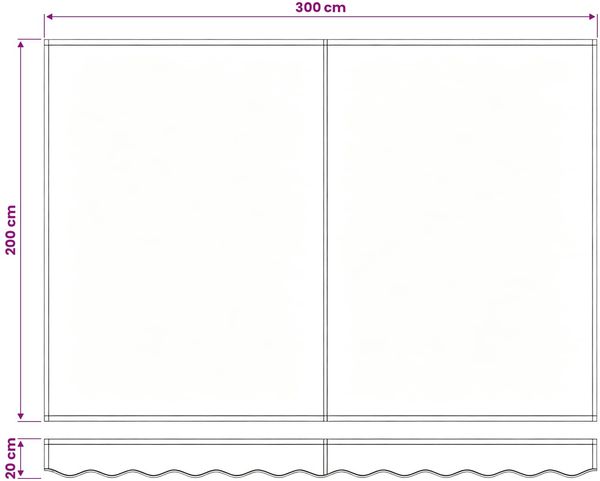 vidaXL Markisenersatzstoff Gelb und Weiß 3 x 2 m Polyester 42000401 Bild 9