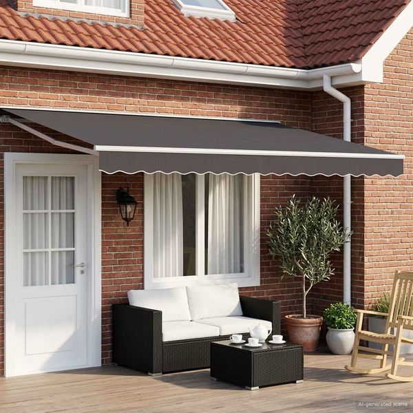 vidaXL Manuell einziehbare Markise Anthrazit 4 x 3 m 3420252