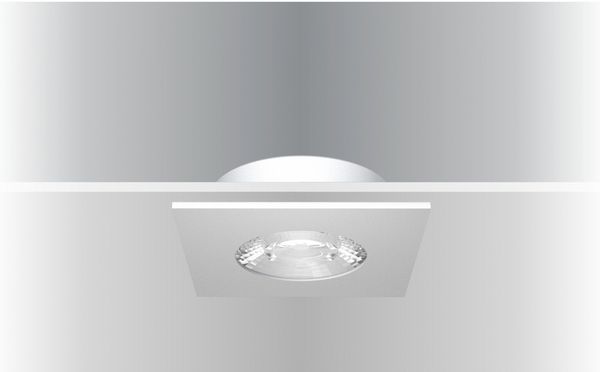 Synergy 21 LED Deckeneinbauspot Helios silber, quadratisch, neutralweiß