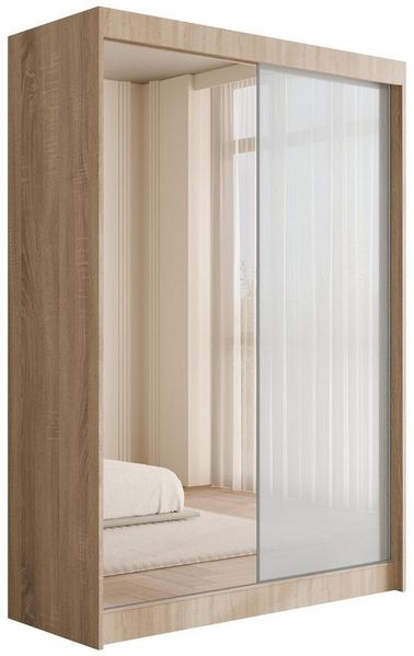 ALTDECOR Schiebetürenschrank VESLI (Kleiderschrank Garderobenschrank mit viel Stauraum Moderner Schrank) Spiegel Spiegeltüren Vielseitiger Schwebetürenschrank LED Beleuchtung