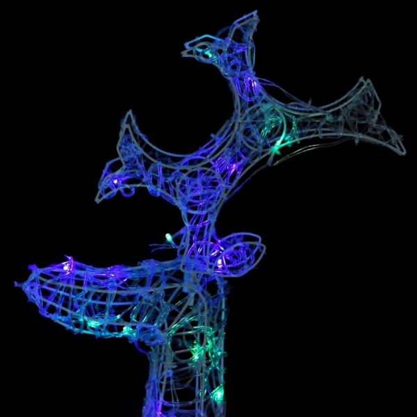 vidaXL LED-Rentier Weihnachtsdeko 90 LEDs 60x16x100 cm Acryl 329780 Bild 5