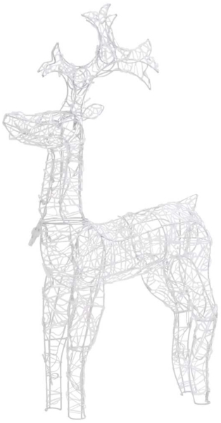 vidaXL LED-Rentier Weihnachtsdeko 90 LEDs 60x16x100 cm Acryl 329780 Bild 1